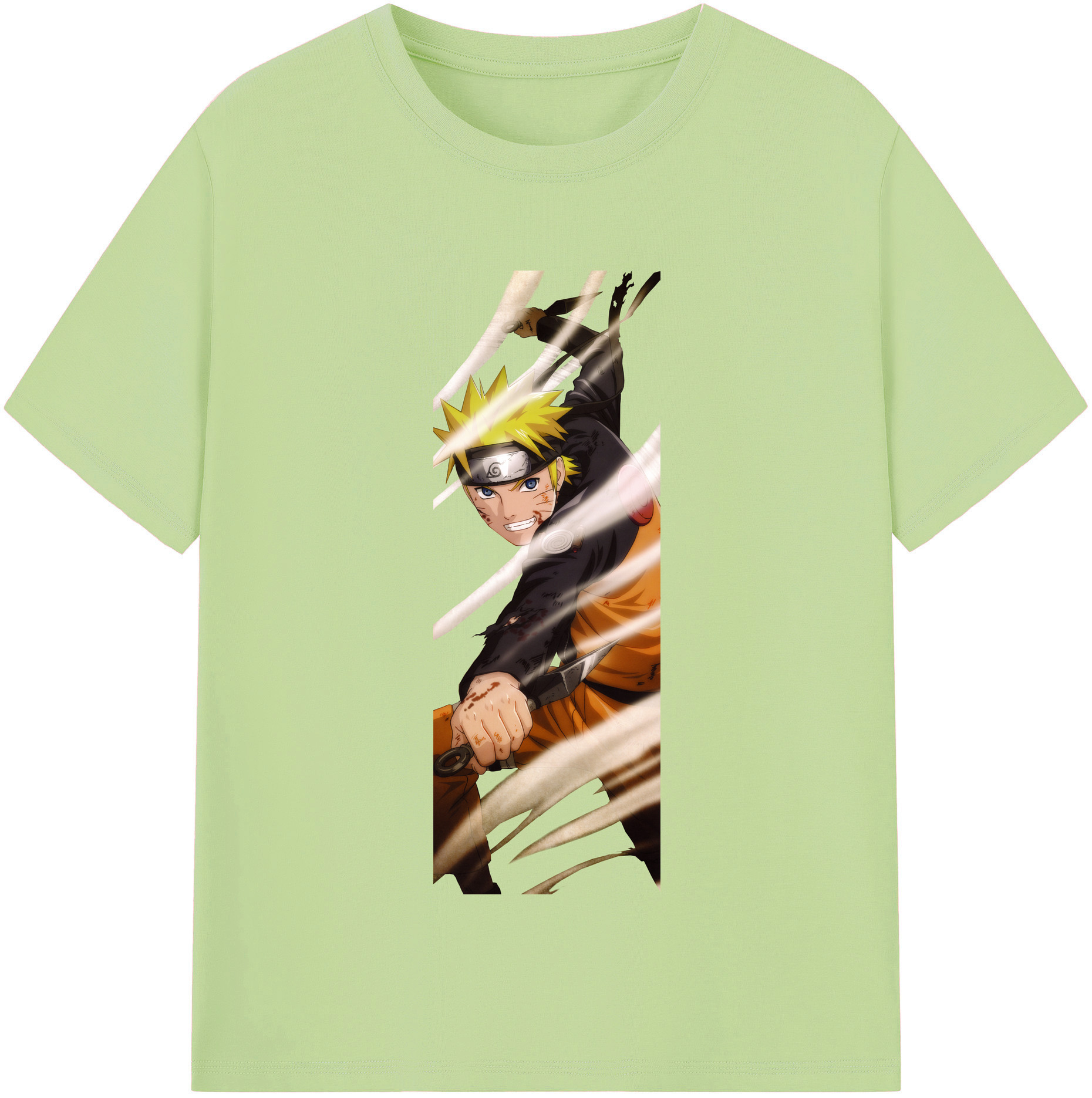（画像用） NARUTO -ナルト- うずまき ナルト Uzumaki Naruto 綿100％半袖Tシャツ（フロントプリント）